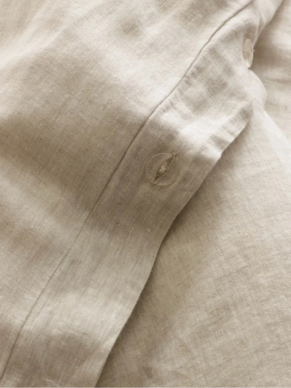 NWT Quince European Linen Chambray Duvet Cover, King/Cal K (Natural) No shams